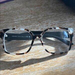 Prada Brown Tortoiseshell Square Eyewear